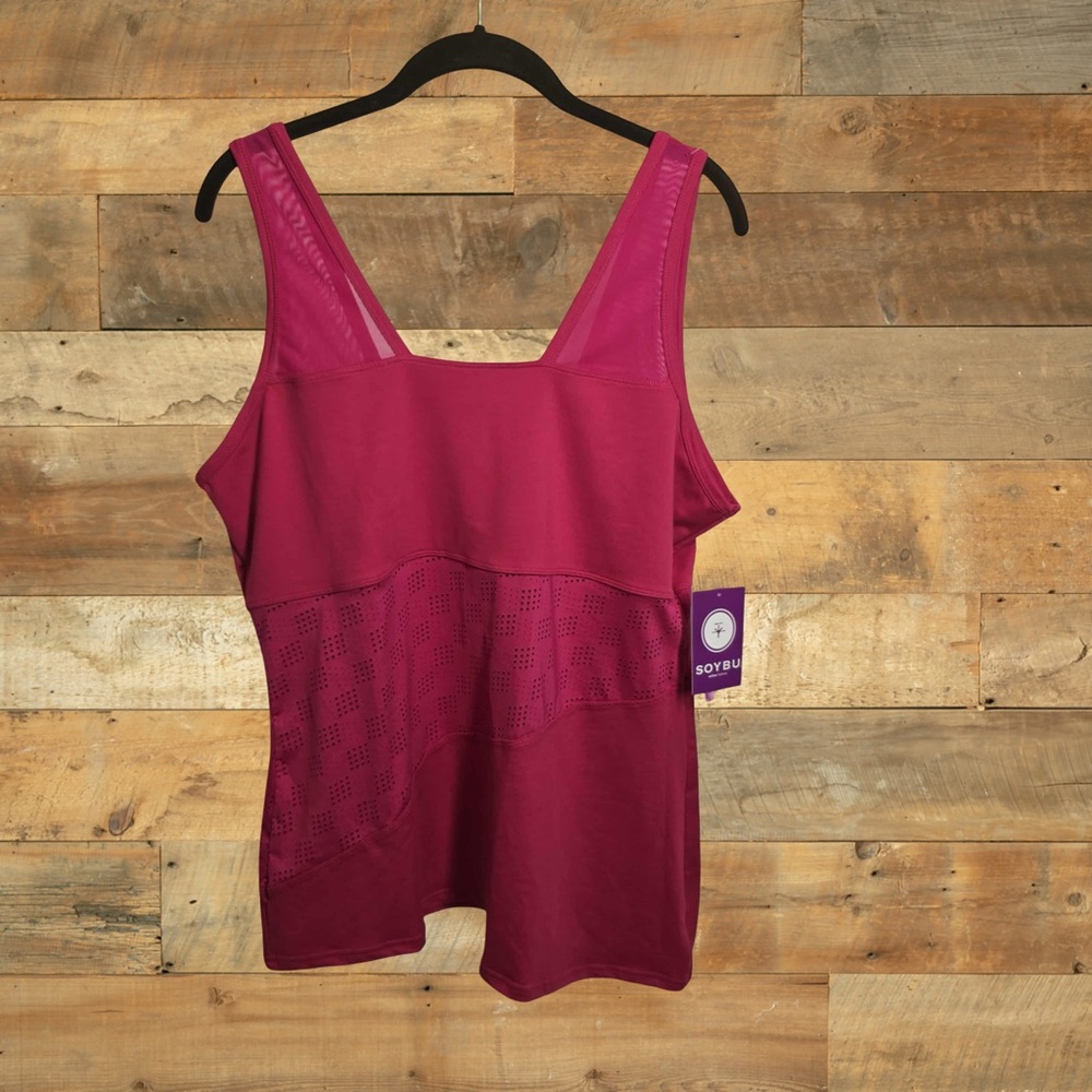 Soybu Stacked Tank Activewear Top XL – Magenta Pink‎